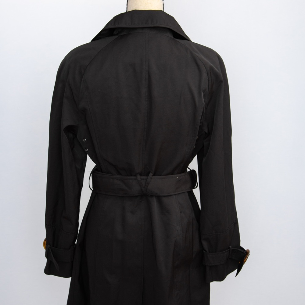 Black trench coat belted single breasted Hillary Radley S - Picture 2 of 13